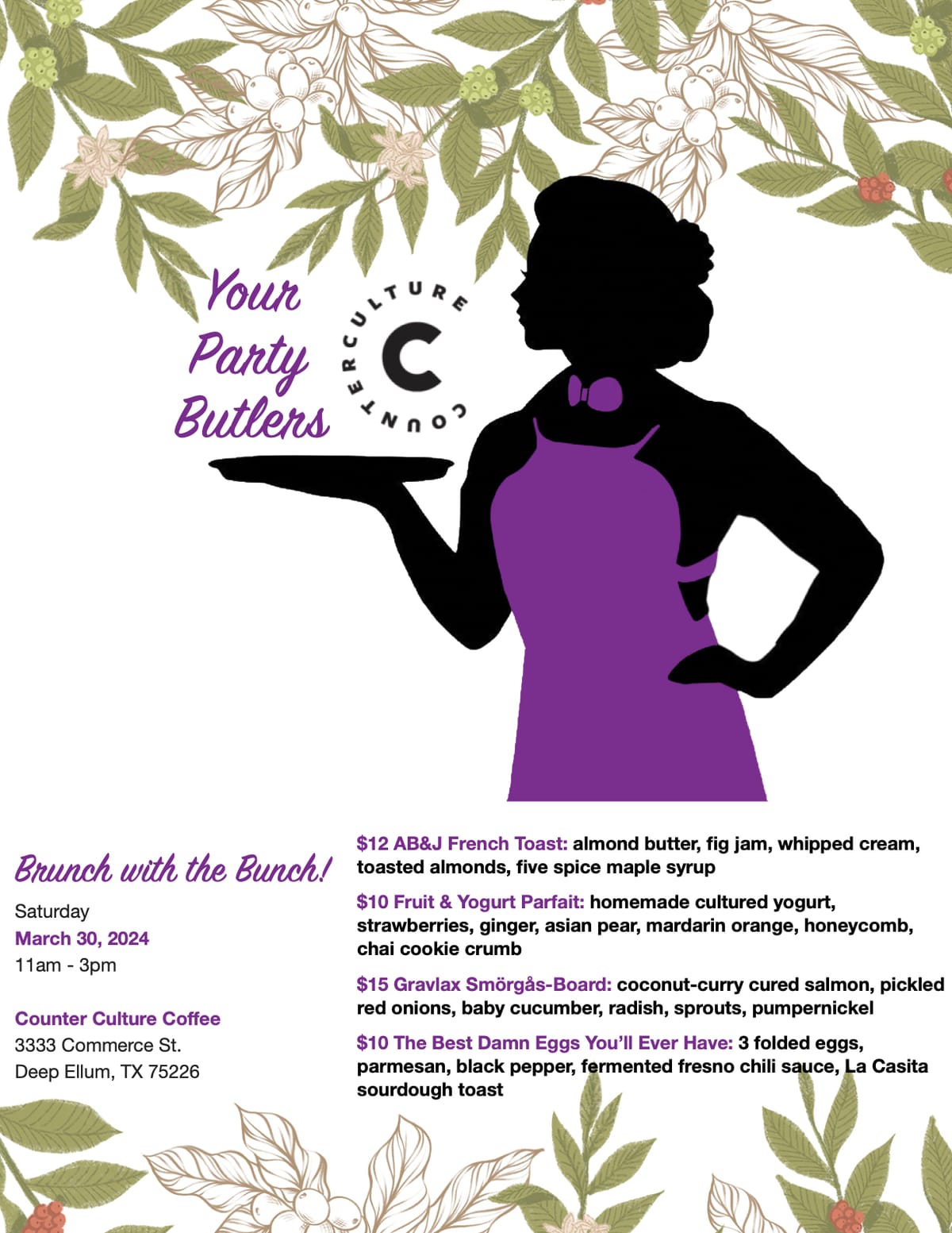 March 30th: Brunch with the Bunch! [Deep Ellum, TX]