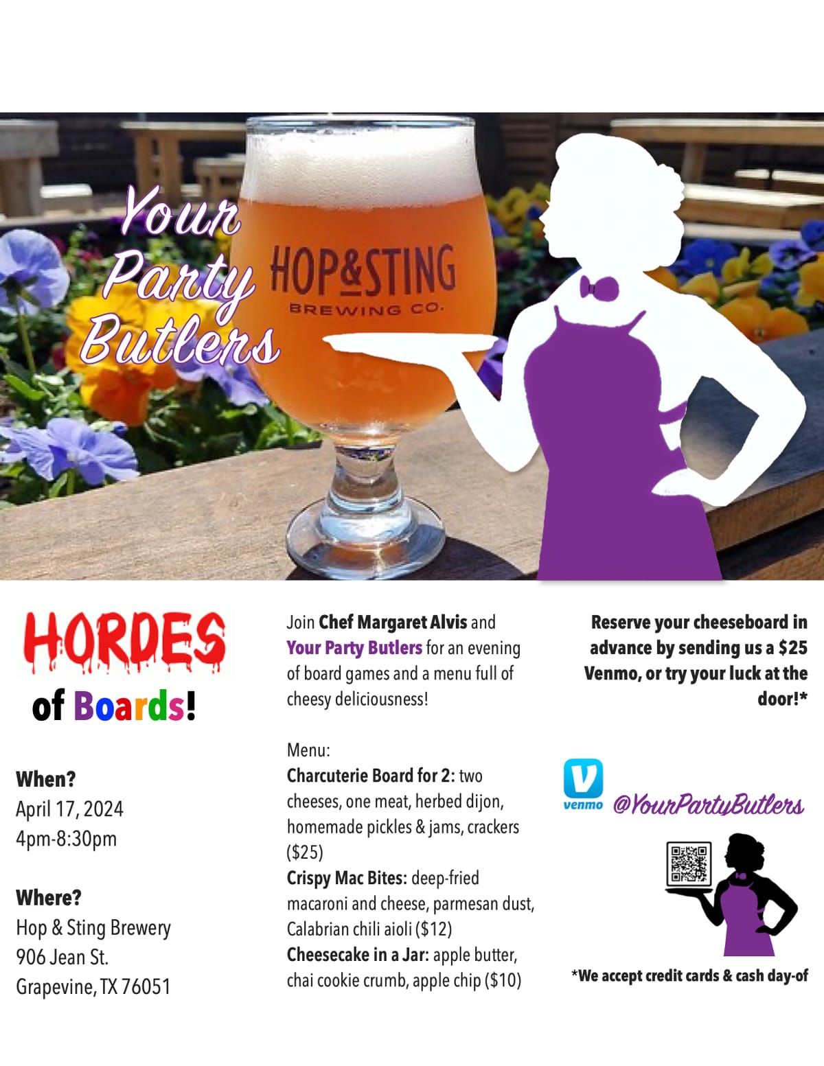 April 17th: Hordes of Boards! @ Hop & Sting Brewery [Grapevine, TX]