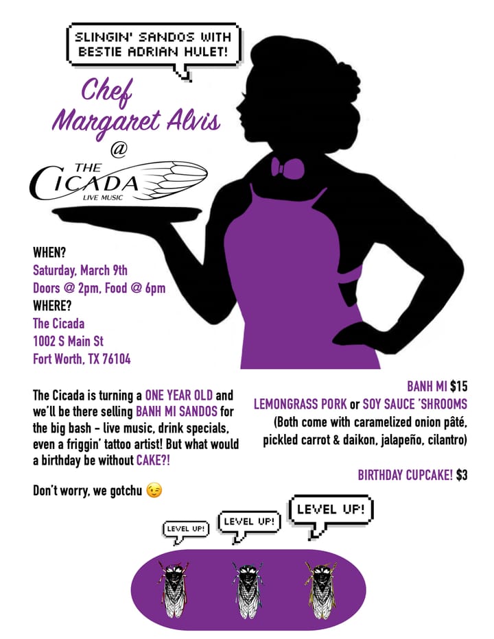 March 9th: The Cicada Turns 1! [Ft.Worth, TX]